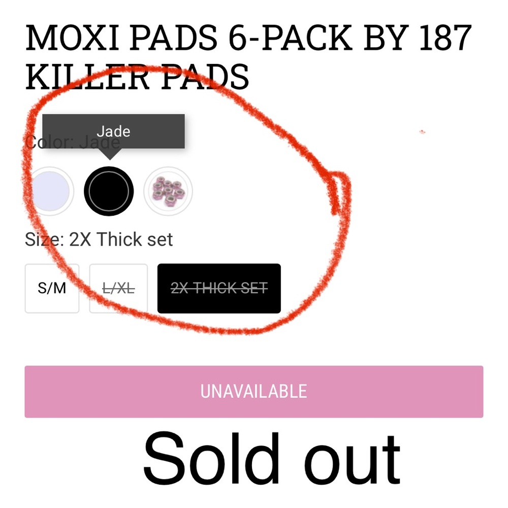 MOXI PADS 6-PACK 187 KILLER PADS JADE 2X THICK SET XXL NWT - Picture 12 of 12